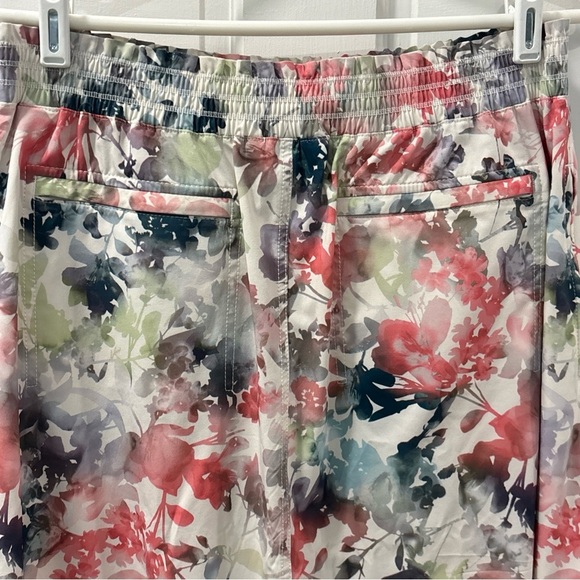 Athleta Jupe Savannah Floral Midi Skirt Size Large Watercolor Athletic Summer - Picture 9 of 10